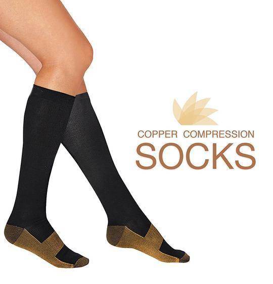 Copper Compression Socks for Men and Women - 20-30 mmHg Support for Workout and Recovery