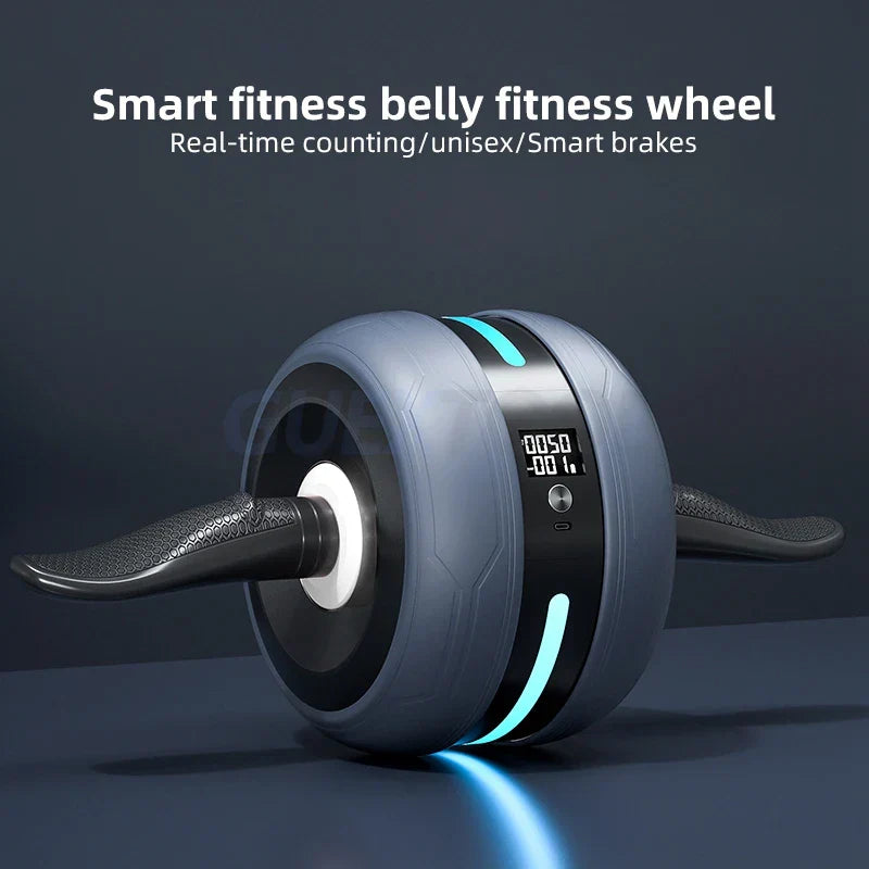 Automatic Rebound Ab Wheel with Real-Time Counter