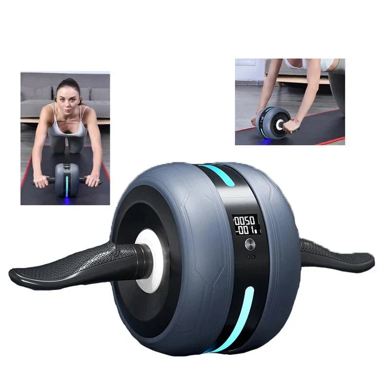 Automatic Rebound Ab Wheel with Real-Time Counter