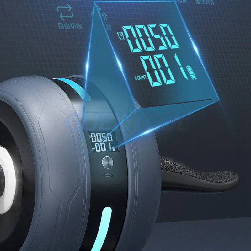 Automatic Rebound Ab Wheel with Real-Time Counter