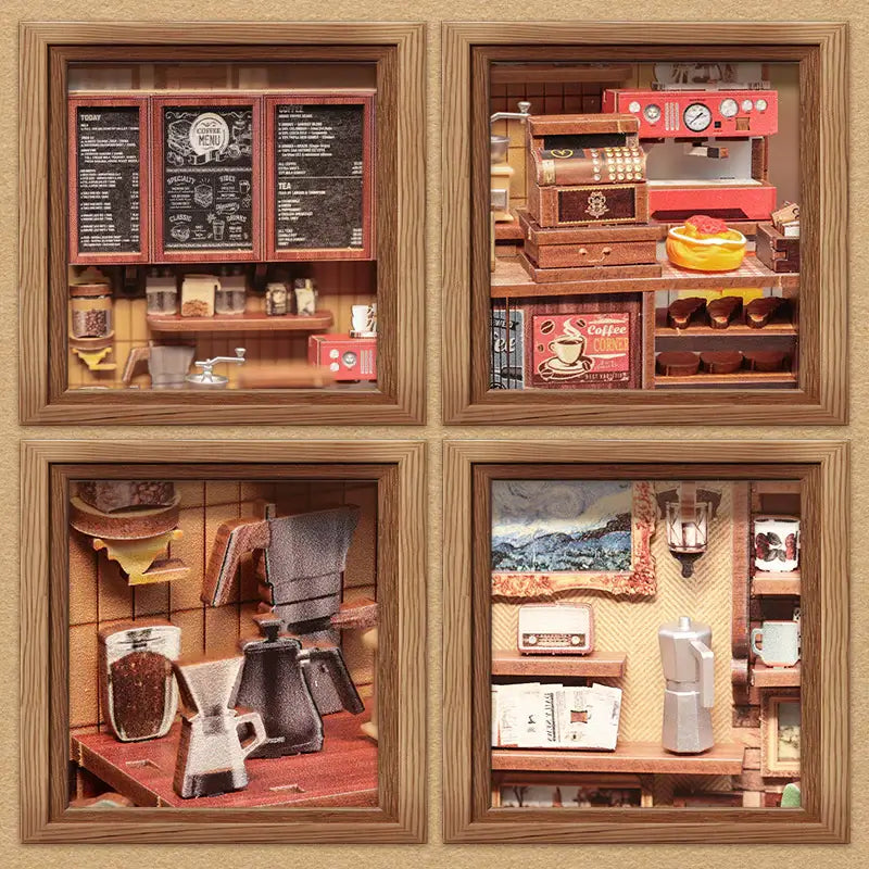 DIY Corner Coffee Shop Book Nook Kit