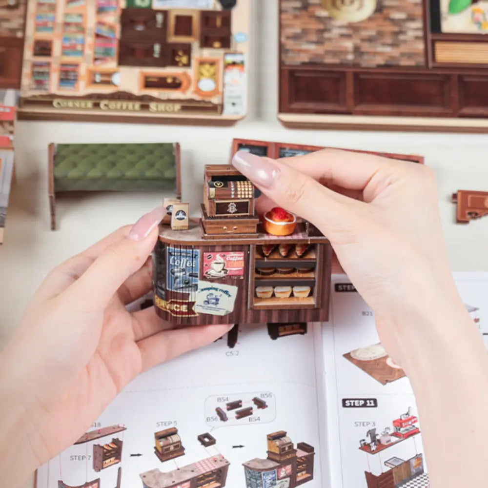 DIY Corner Coffee Shop Book Nook Kit