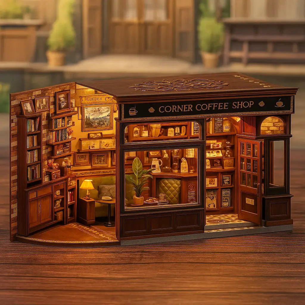 DIY Corner Coffee Shop Book Nook Kit