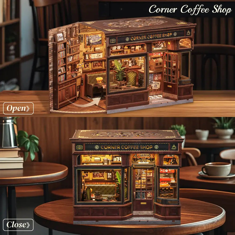 DIY Corner Coffee Shop Book Nook Kit