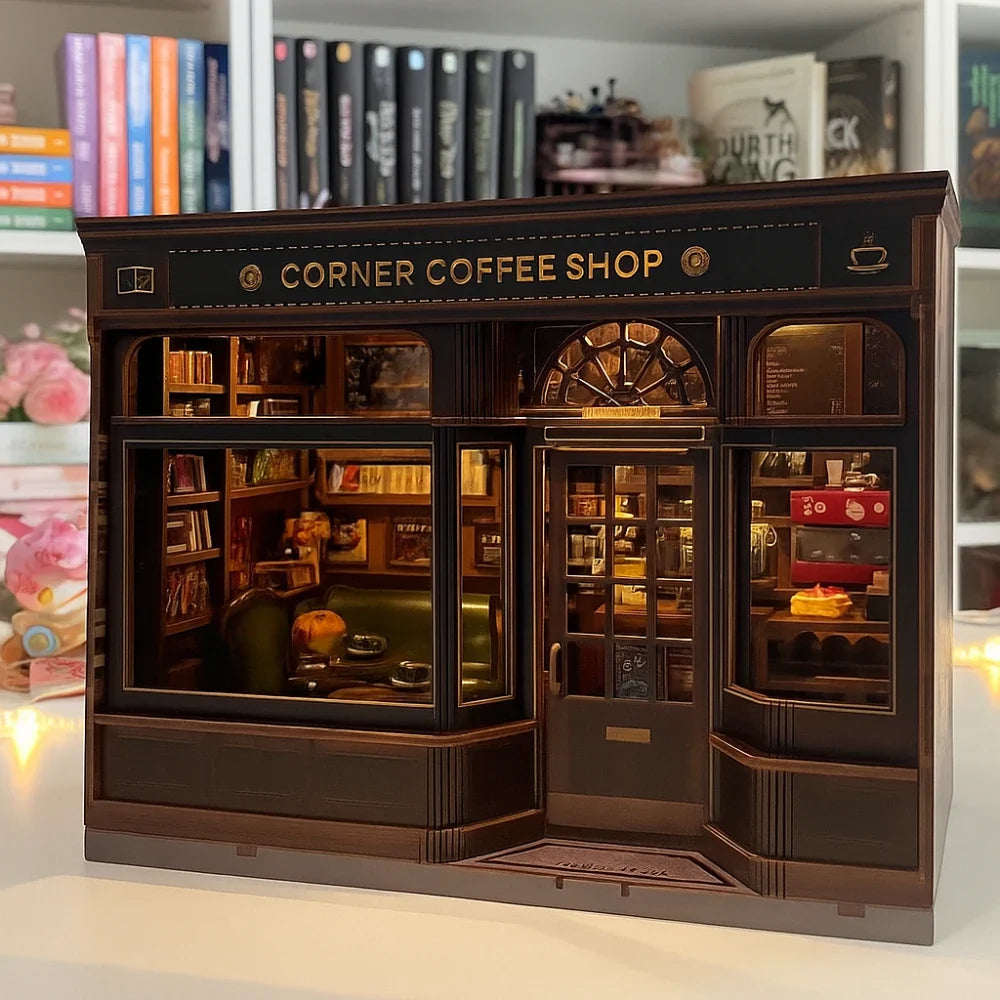 DIY Corner Coffee Shop Book Nook Kit