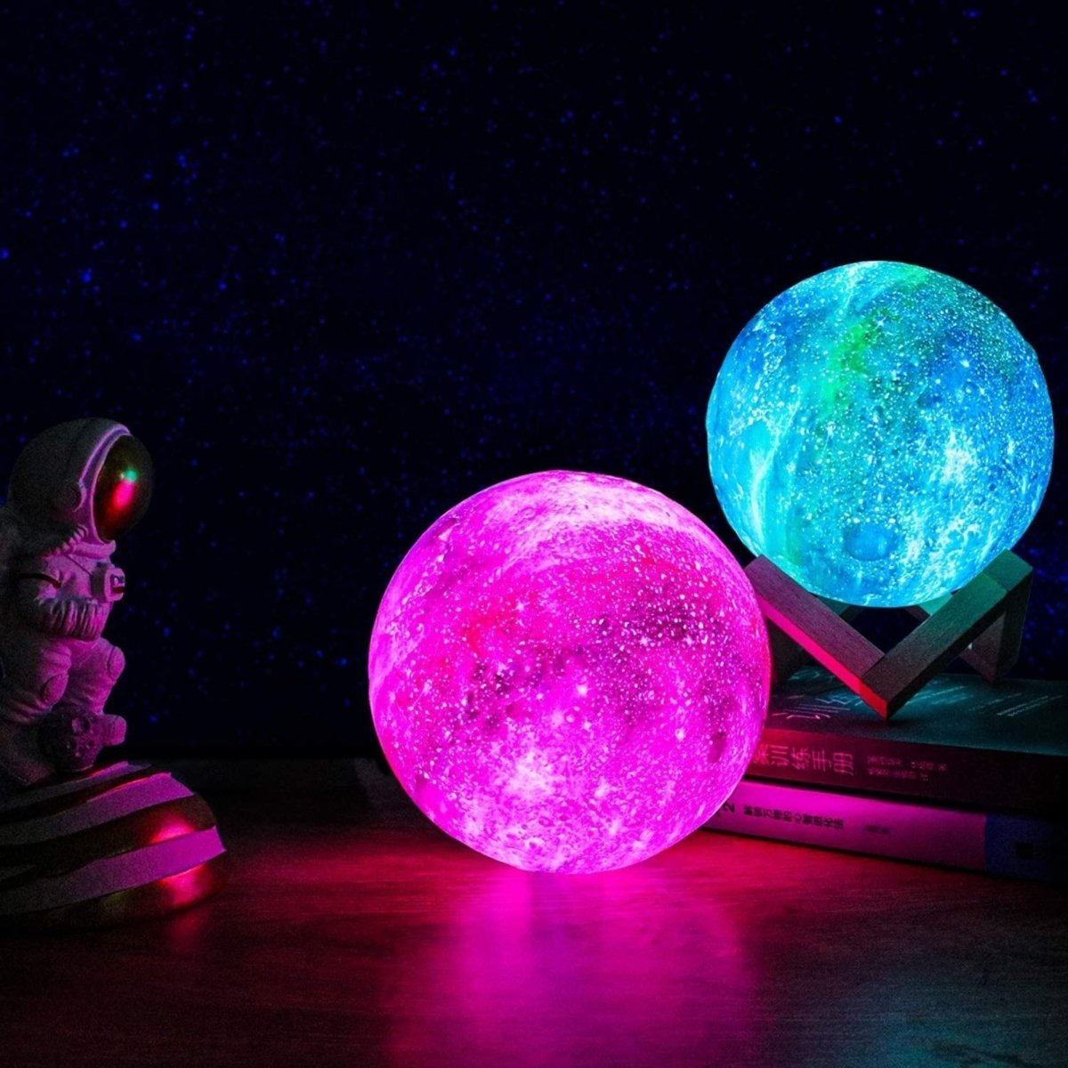 Multicolor 3D Moon Lamp with Remote Control