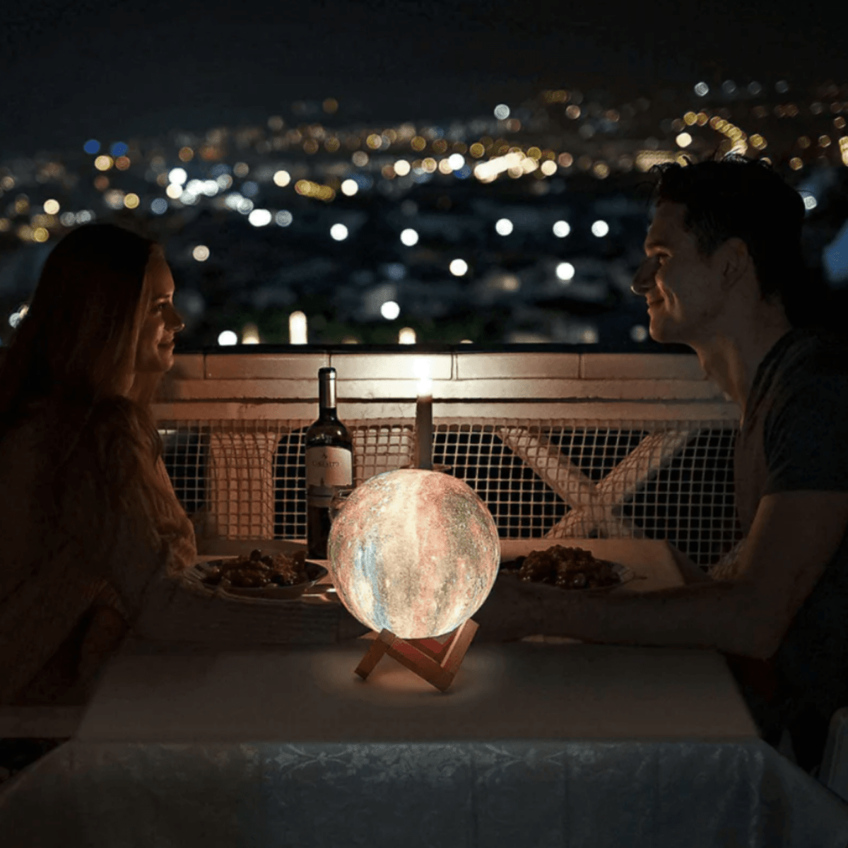Multicolor 3D Moon Lamp with Remote Control