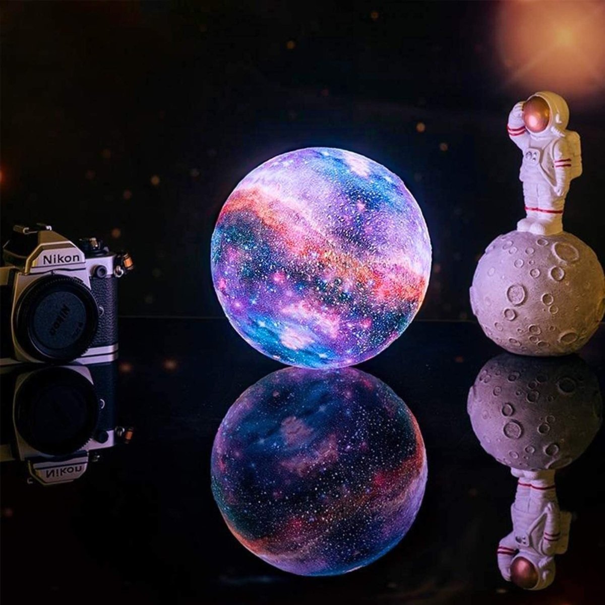 Multicolor 3D Moon Lamp with Remote Control
