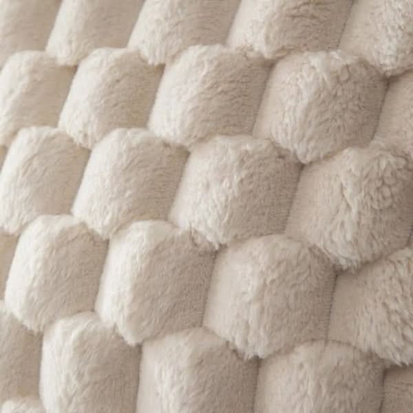 Textured 3D Plush Cotton Blend Cushion Cover