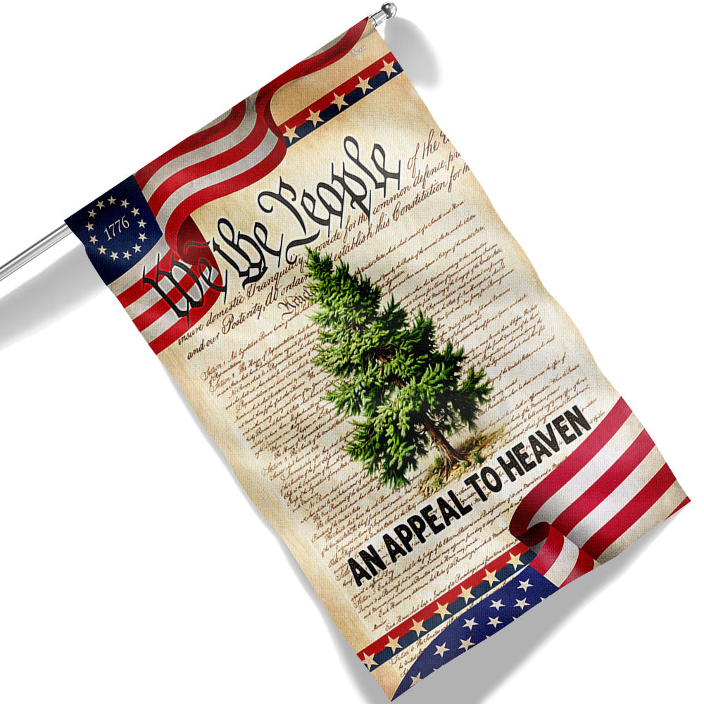 An Appeal to Heaven Pine Tree Flag - Fourth of July Patriotic Canvas Banner
