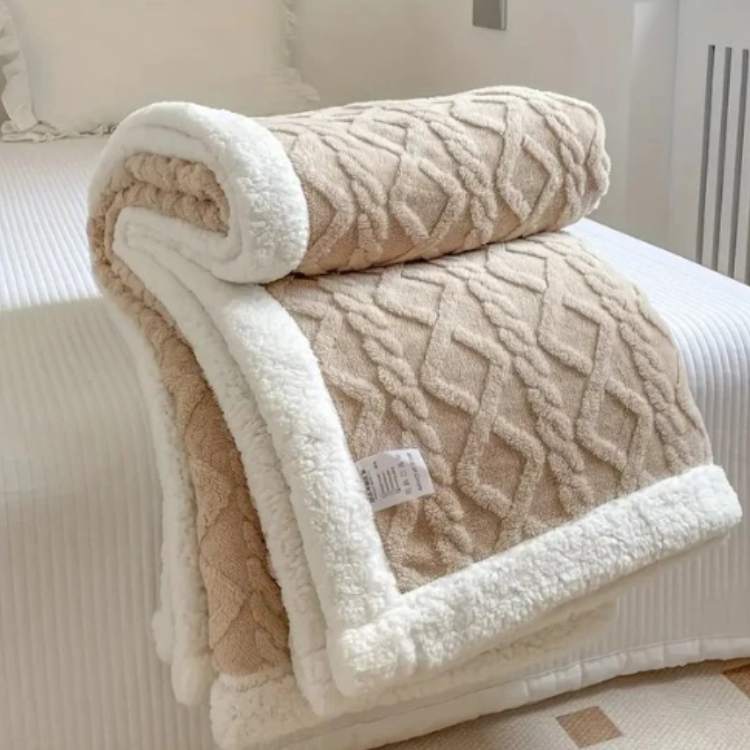 Weighted Sherpa Blanket for Stress Relief and Comfort