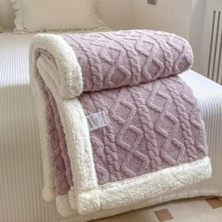 Weighted Sherpa Blanket for Stress Relief and Comfort