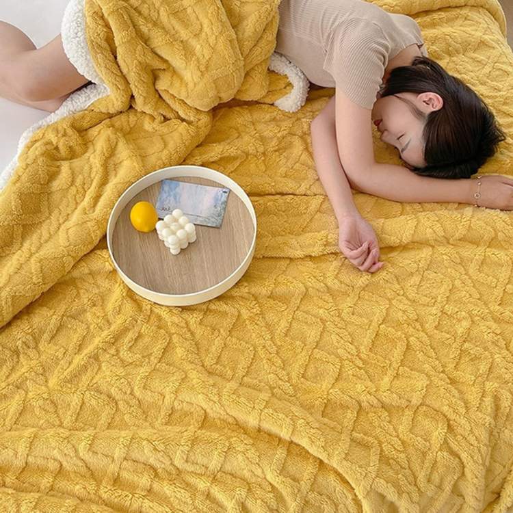 Weighted Sherpa Blanket for Stress Relief and Comfort