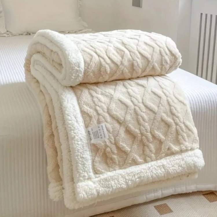 Weighted Sherpa Blanket for Stress Relief and Comfort