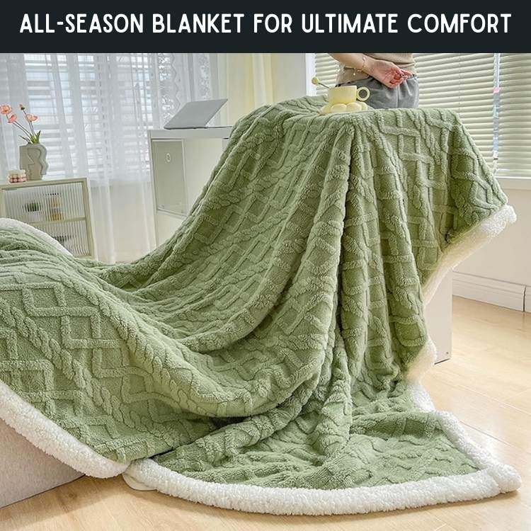 Weighted Sherpa Blanket for Stress Relief and Comfort