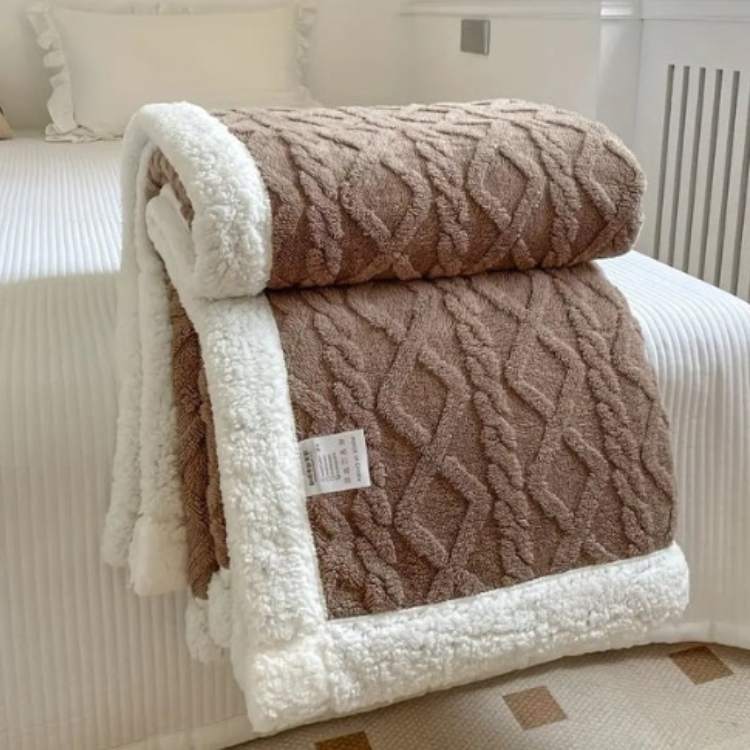 Weighted Sherpa Blanket for Stress Relief and Comfort