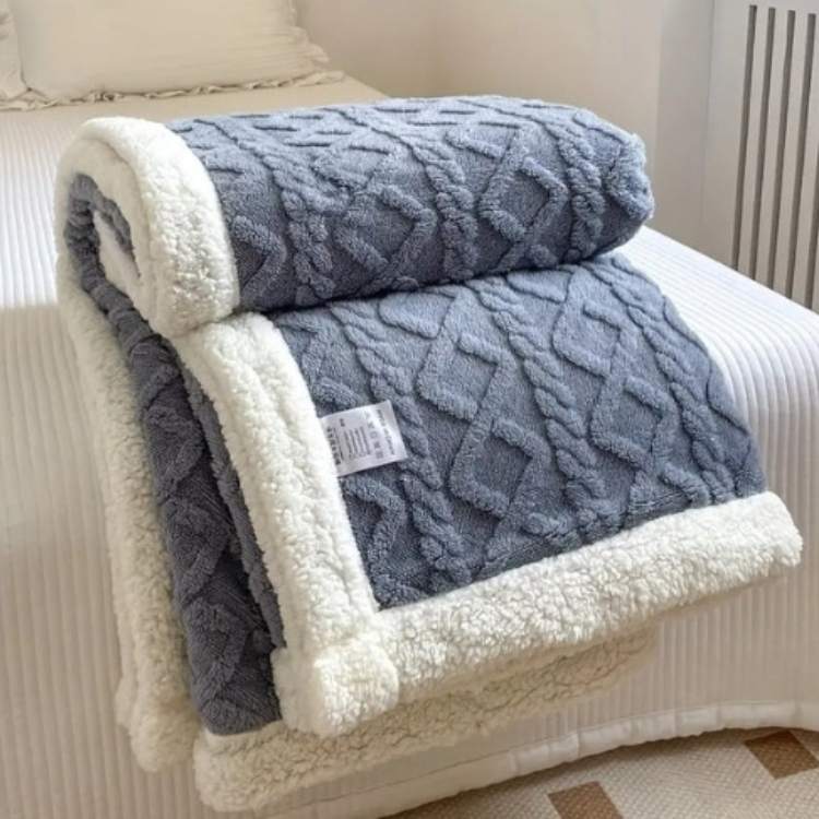 Weighted Sherpa Blanket for Stress Relief and Comfort
