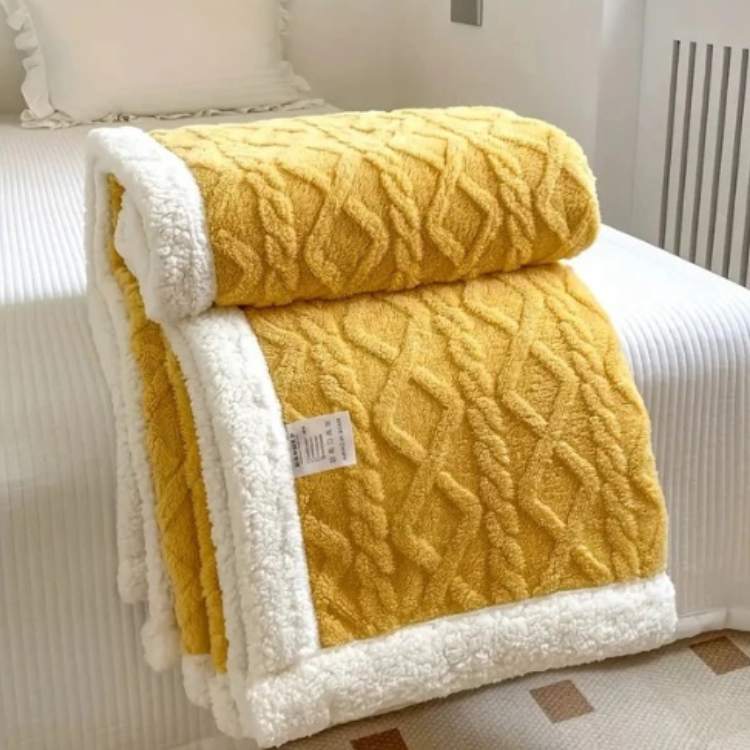 Weighted Sherpa Blanket for Stress Relief and Comfort