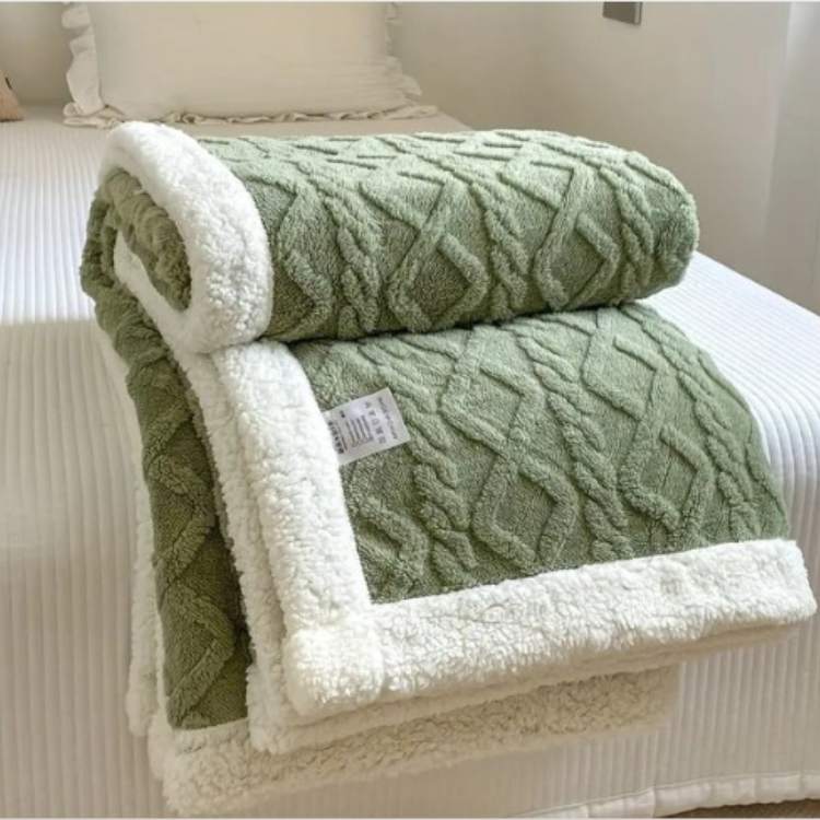 Weighted Sherpa Blanket for Stress Relief and Comfort