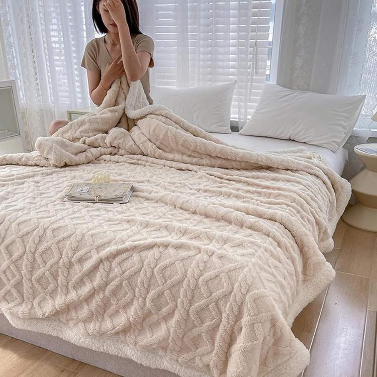 Weighted Sherpa Blanket for Stress Relief and Comfort