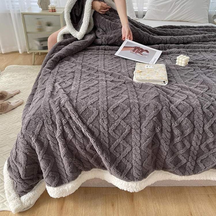 Weighted Sherpa Blanket for Stress Relief and Comfort