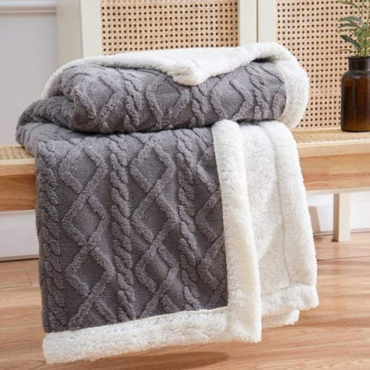 Weighted Sherpa Blanket for Stress Relief and Comfort