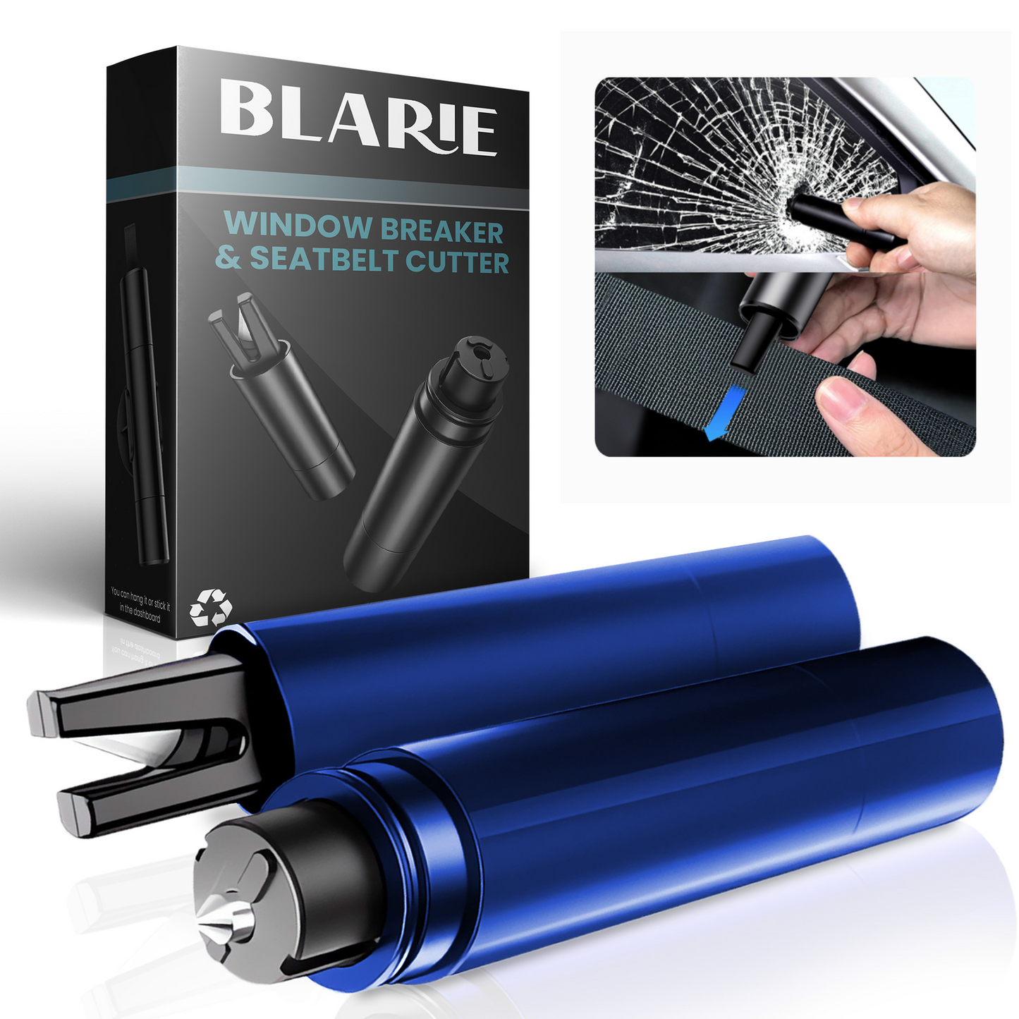 Car Emergency Tool with Window Breaker and Seatbelt Cutter