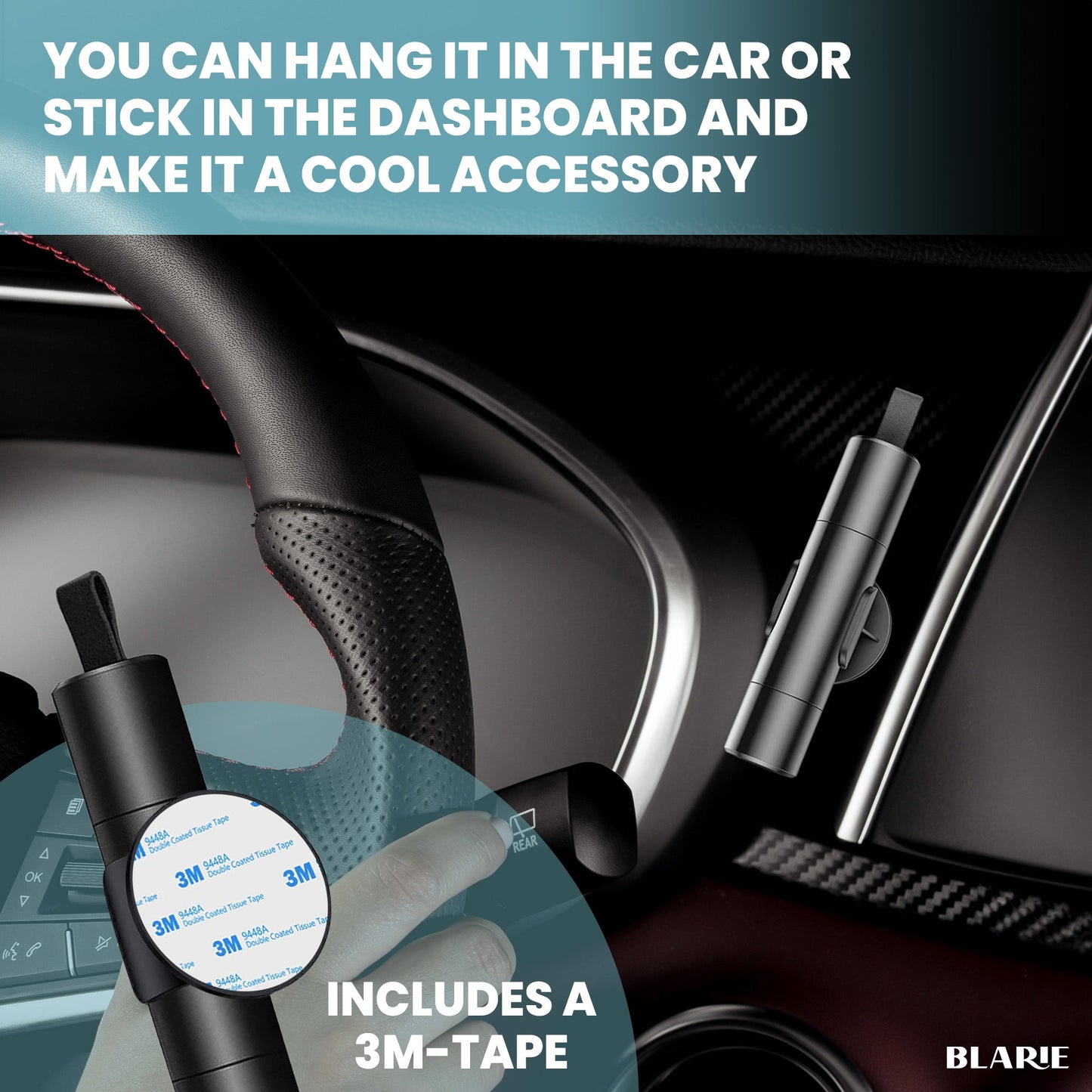Car Emergency Tool with Window Breaker and Seatbelt Cutter