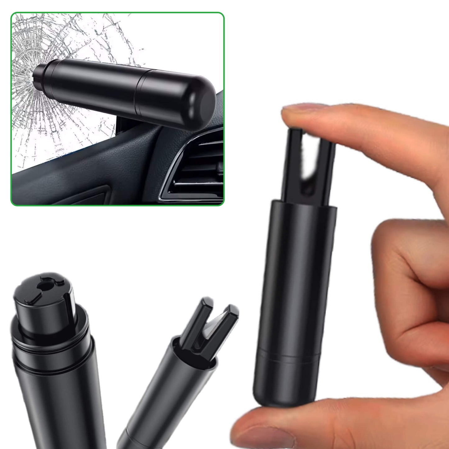 Car Emergency Tool with Window Breaker and Seatbelt Cutter