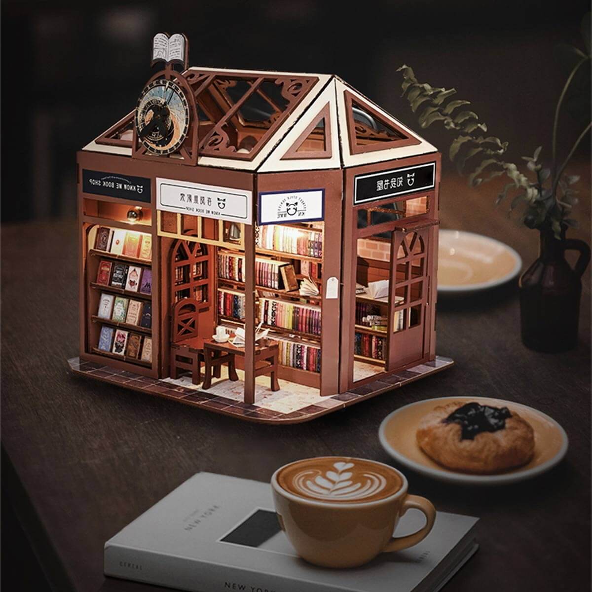 Miniature DIY Bookstore Building Kit