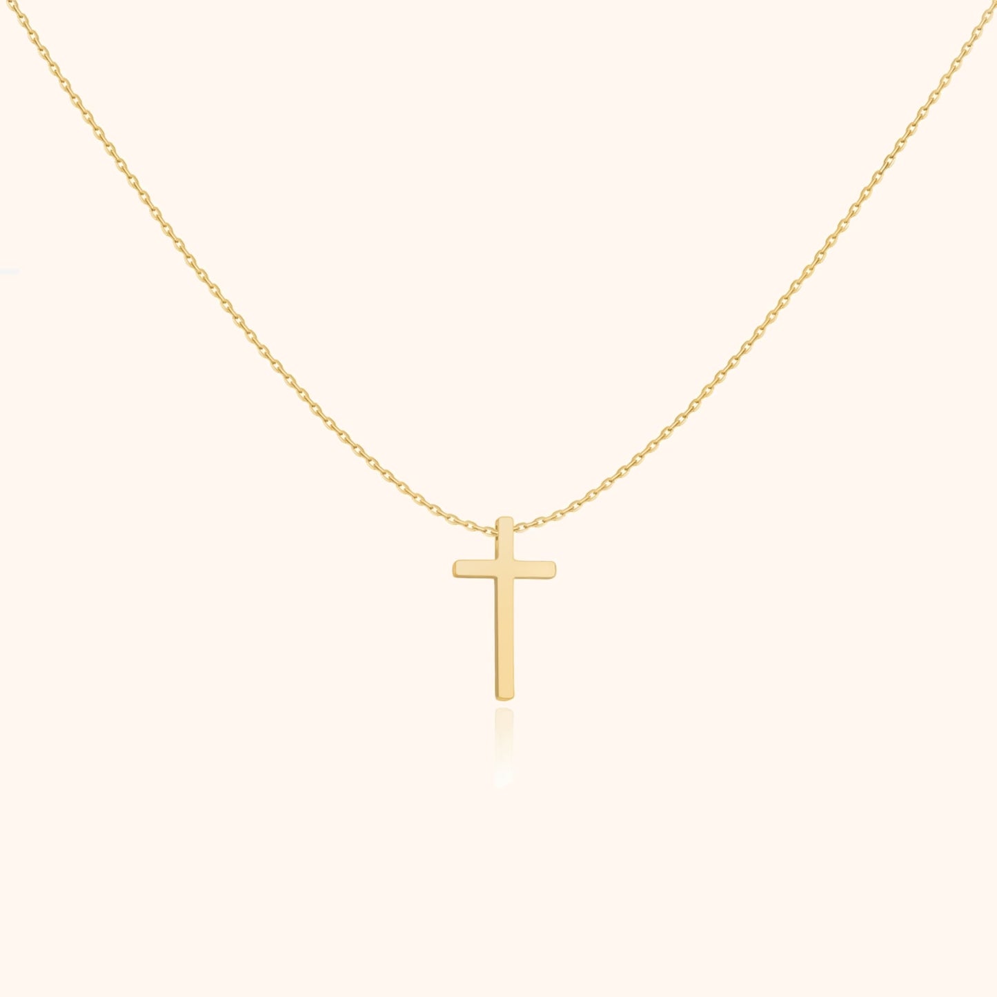 Sterling Silver Cross Pendant Necklace with Adjustable Chain