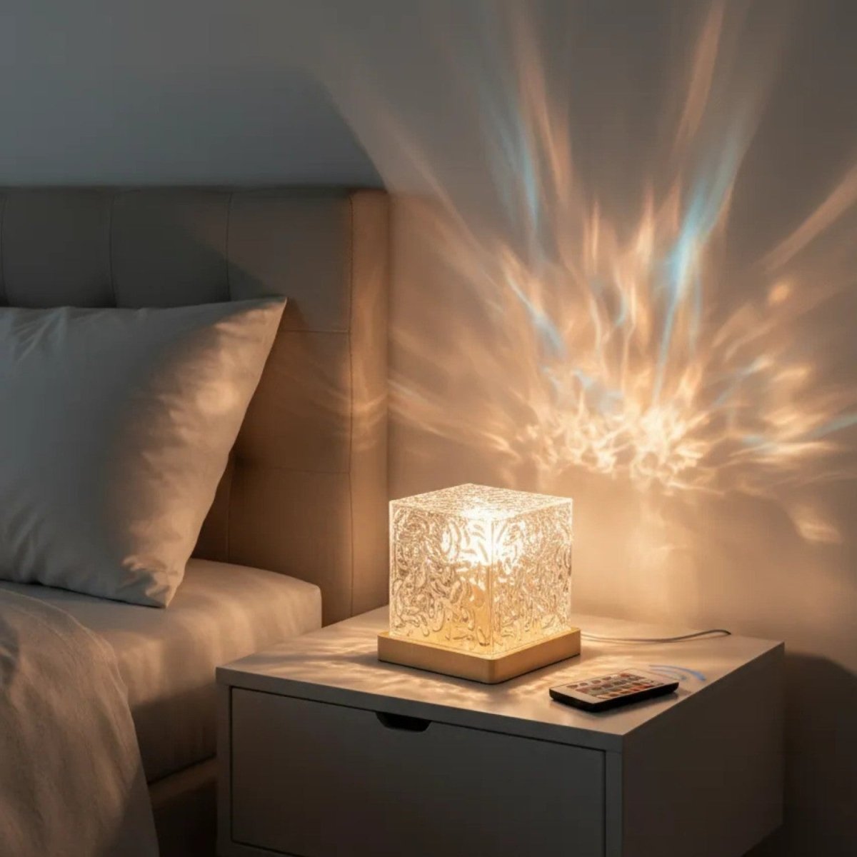 Rechargeable Color-Changing Crystal Cube LED Lamp