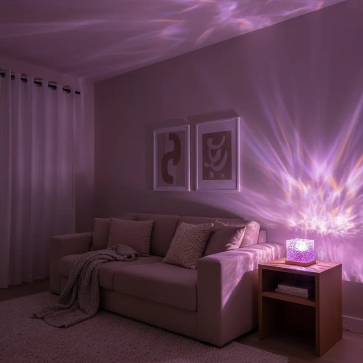 Rechargeable Color-Changing Crystal Cube LED Lamp