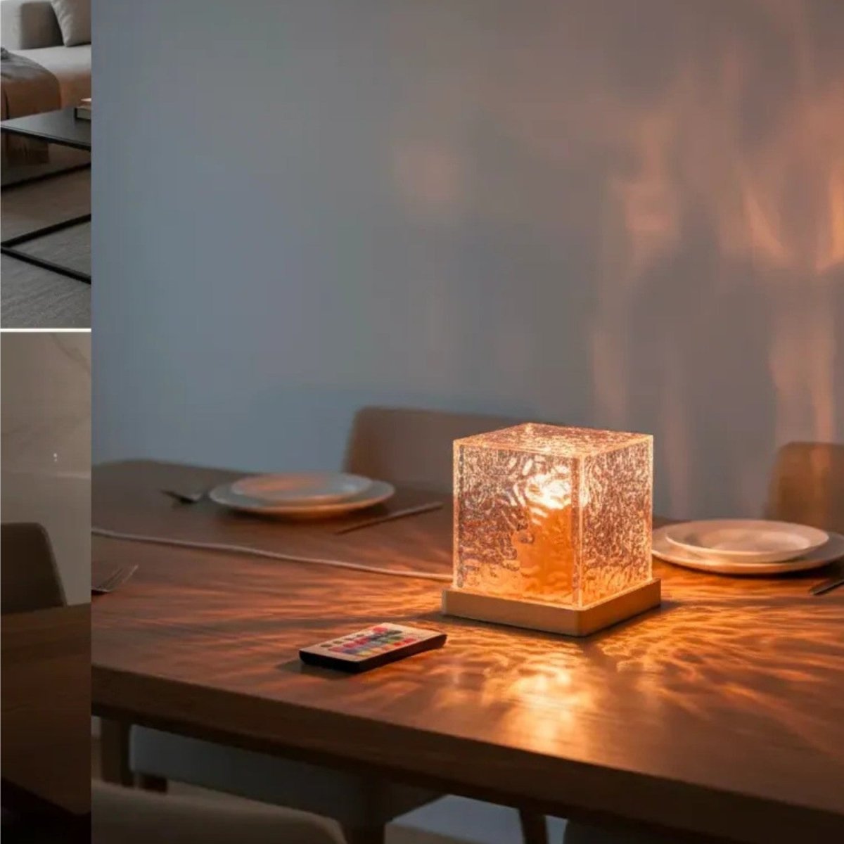 Rechargeable Color-Changing Crystal Cube LED Lamp