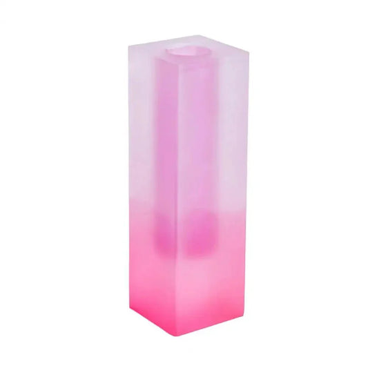 Modern Acrylic Square Vase with Crystal Effect Finish