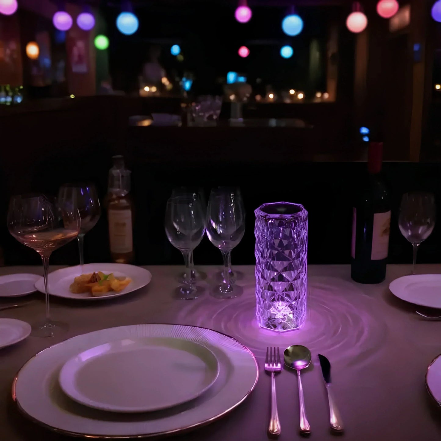 Crystal Touch Table Lamp with Remote Control - 16 Color Options