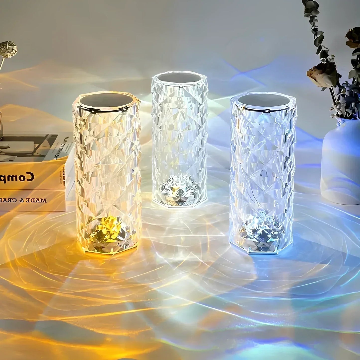Crystal Touch Table Lamp with Remote Control - 16 Color Options