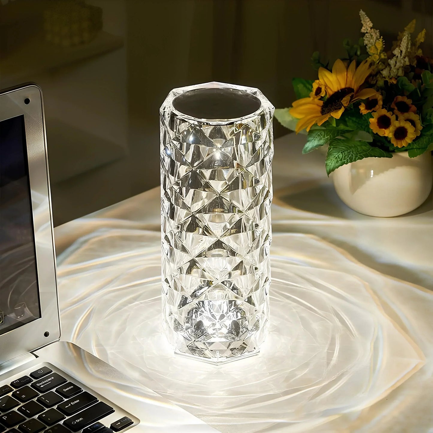 Crystal Touch Table Lamp with Remote Control - 16 Color Options