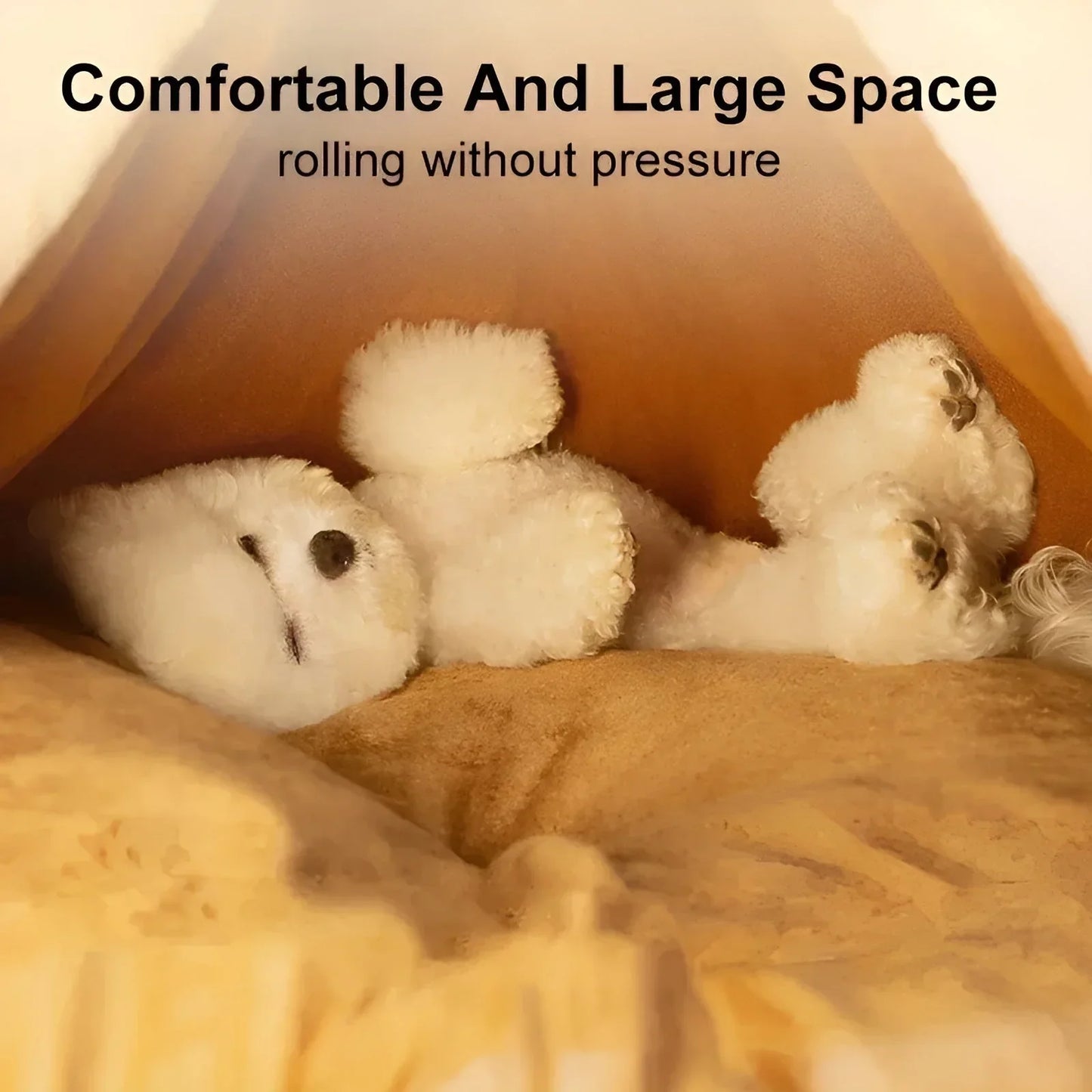 Cozy Enclosed Dog Bed for Security and Comfort