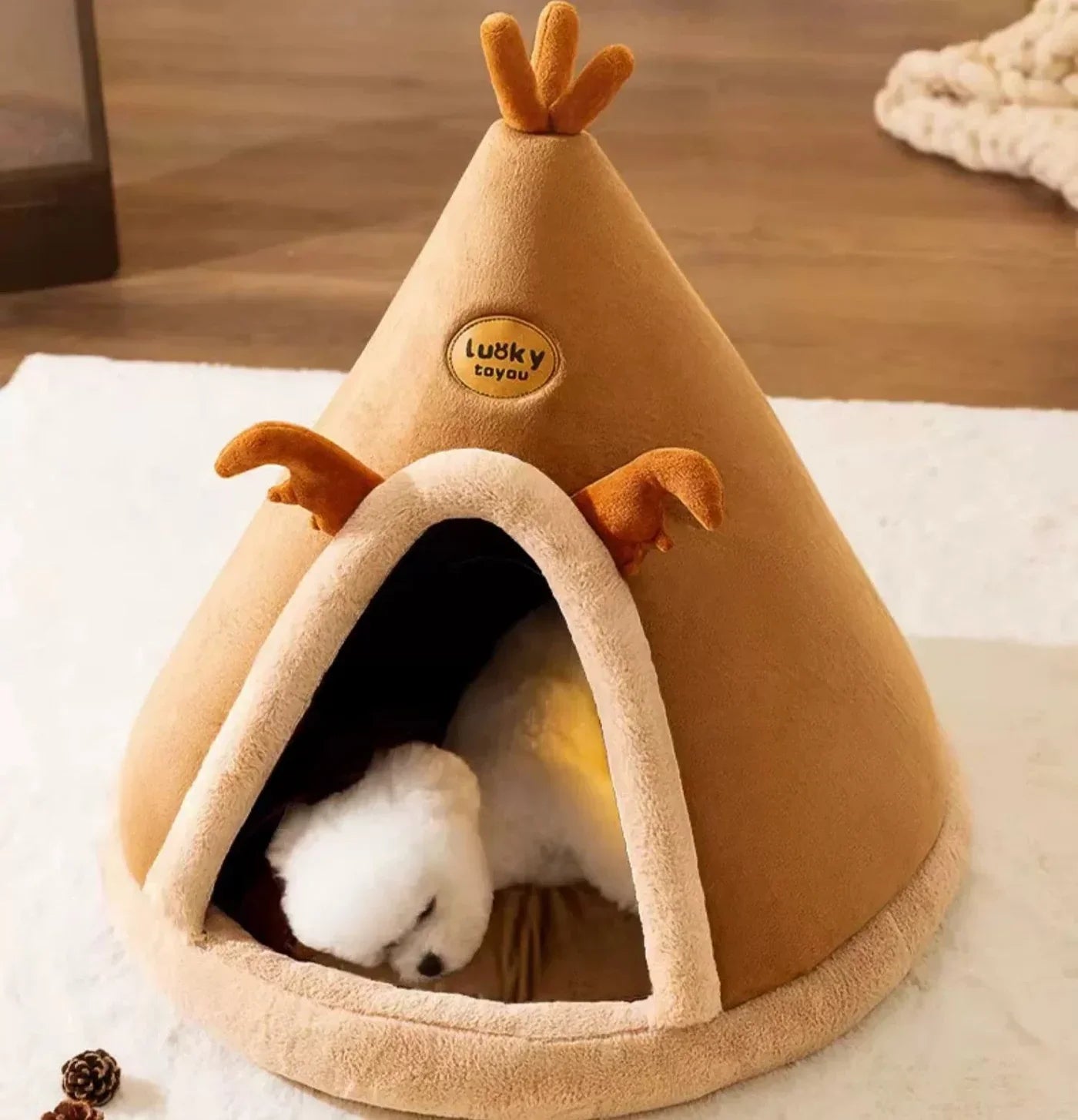 Cozy Enclosed Dog Bed for Security and Comfort