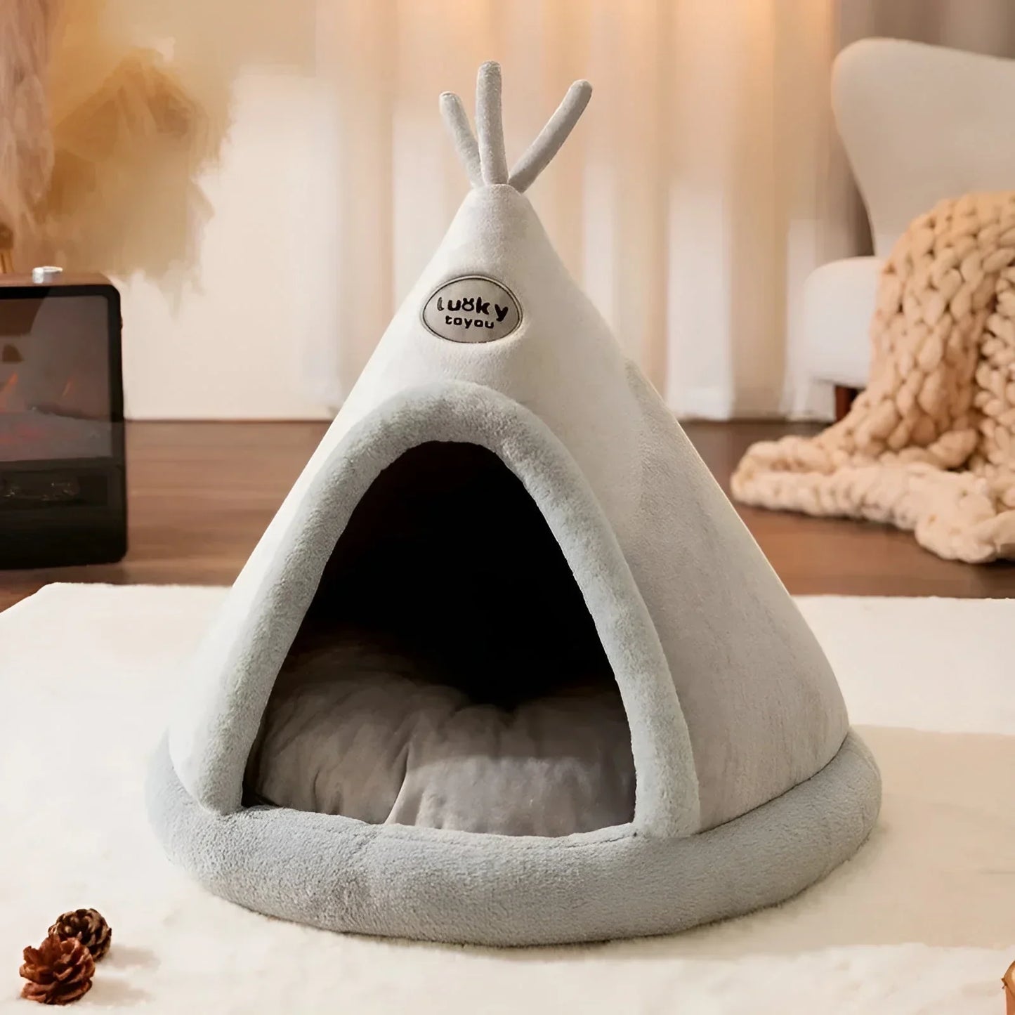 Cozy Enclosed Dog Bed for Security and Comfort