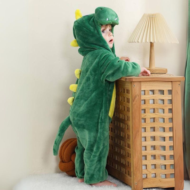 Soft Animal-Themed Full Body Suit with Hood for Infants