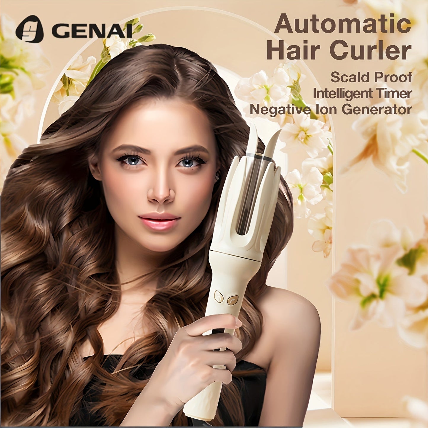 Automatic Curling Iron with Mains-Powered Even Heat Distribution