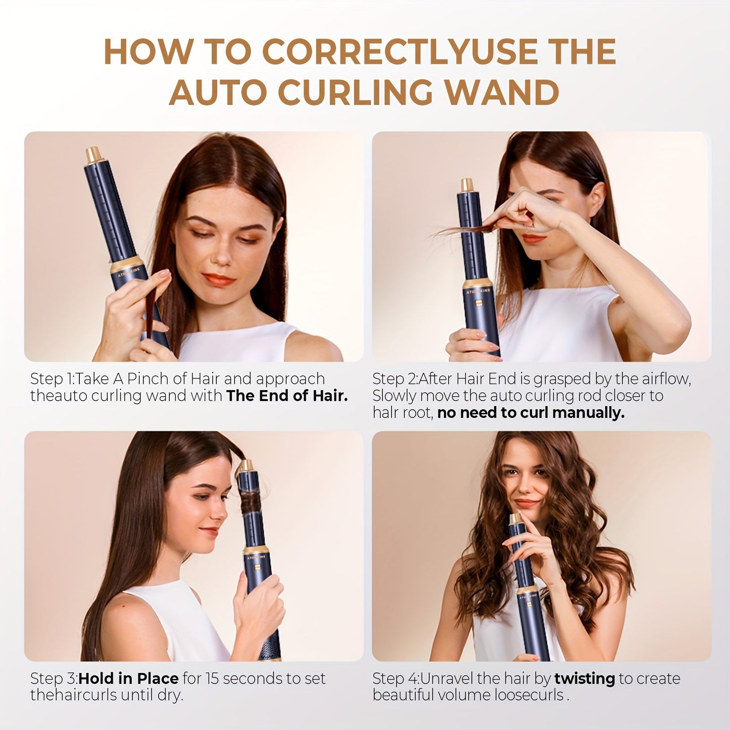 5-in-1 Hair Dryer and Multistyler with US Plug and Nozzle
