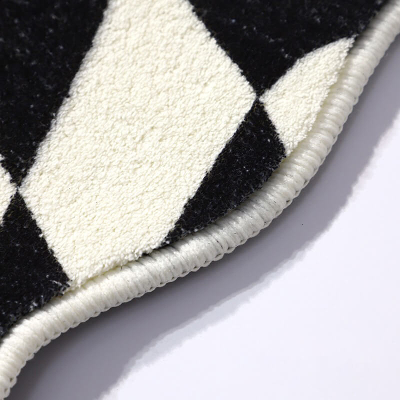 Mini Tufted Plaid Rug with Anti-Slip Backing