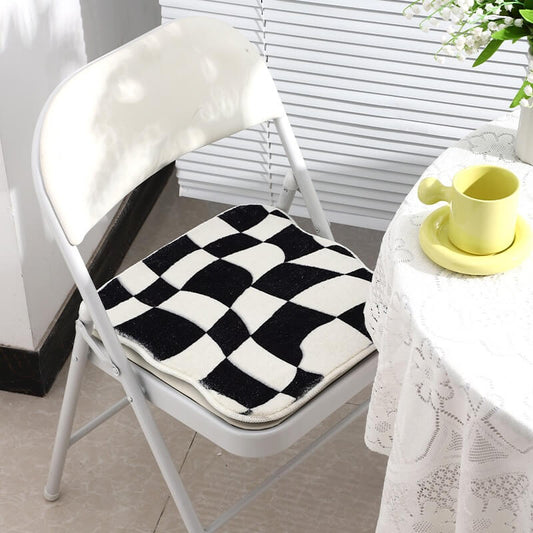 Mini Tufted Plaid Rug with Anti-Slip Backing