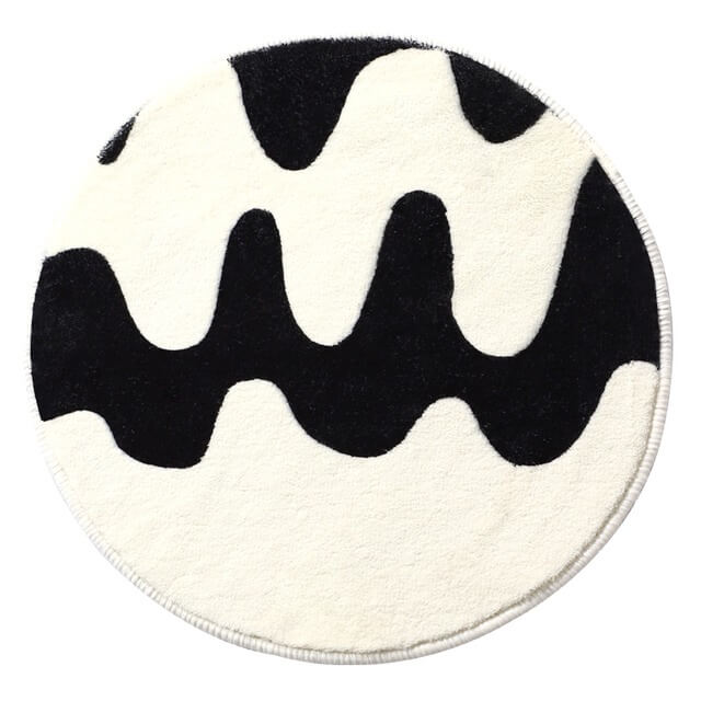 Mini Tufted Plaid Rug with Anti-Slip Backing
