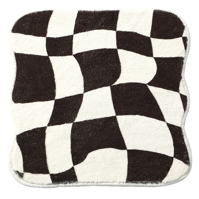 Mini Tufted Plaid Rug with Anti-Slip Backing