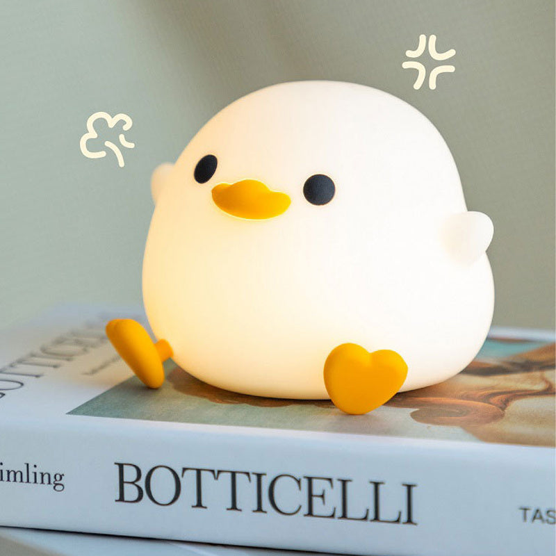 Cute Duck Night Light with Adjustable Brightness and Timer