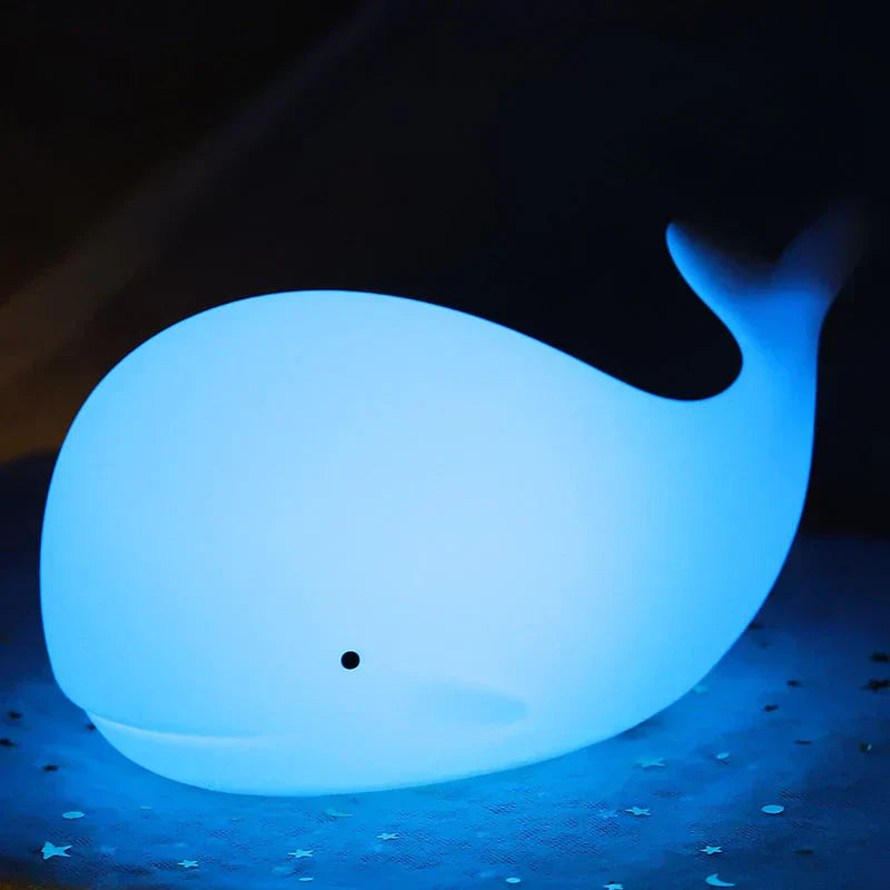 Cute Whale Night Light with Color Changing LED